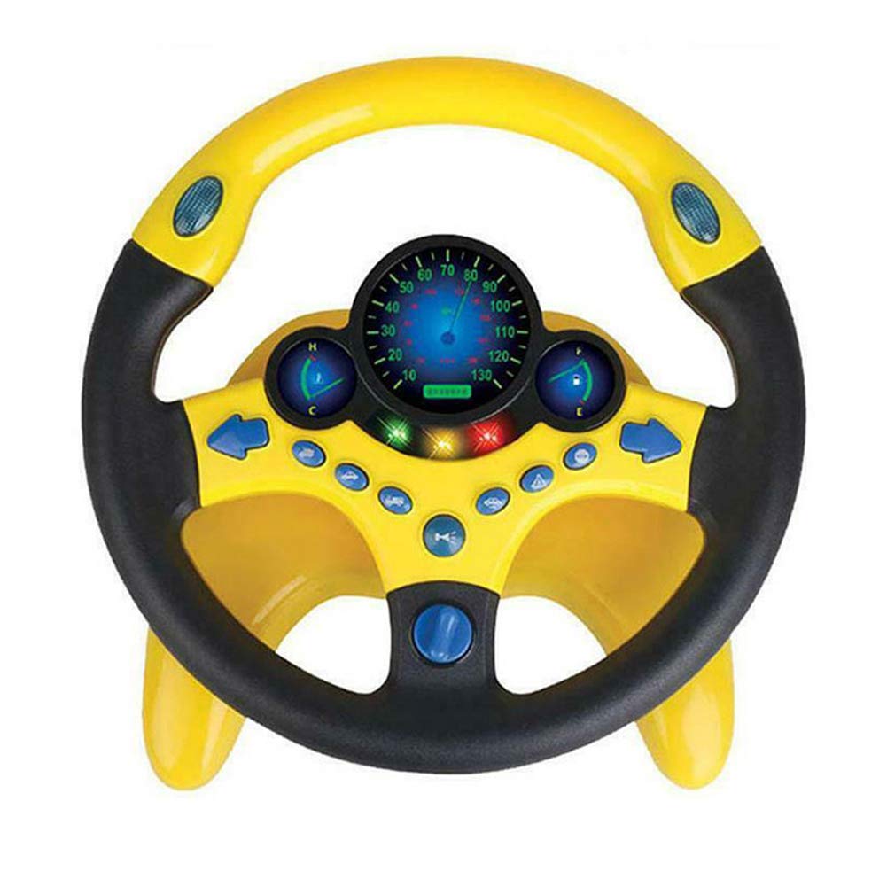Xseafan Kid Copilot Simulated Steering Wheel Racing Driver Kids Copilot