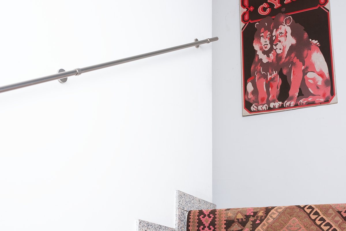 InCasa Handrails: Diameter 20 Millimetre, Length 570 Centimetre, Satin Steel Finish, Carrying Capacity 80 Kilogram-Complete, Stainless Steel, Grey, 570 cm