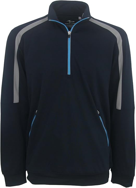 Page & Tuttle Men's Contrast 1/4-Zip Golf Pullover, X-Large Navy: Amazon.ca: Clothing & Accessories