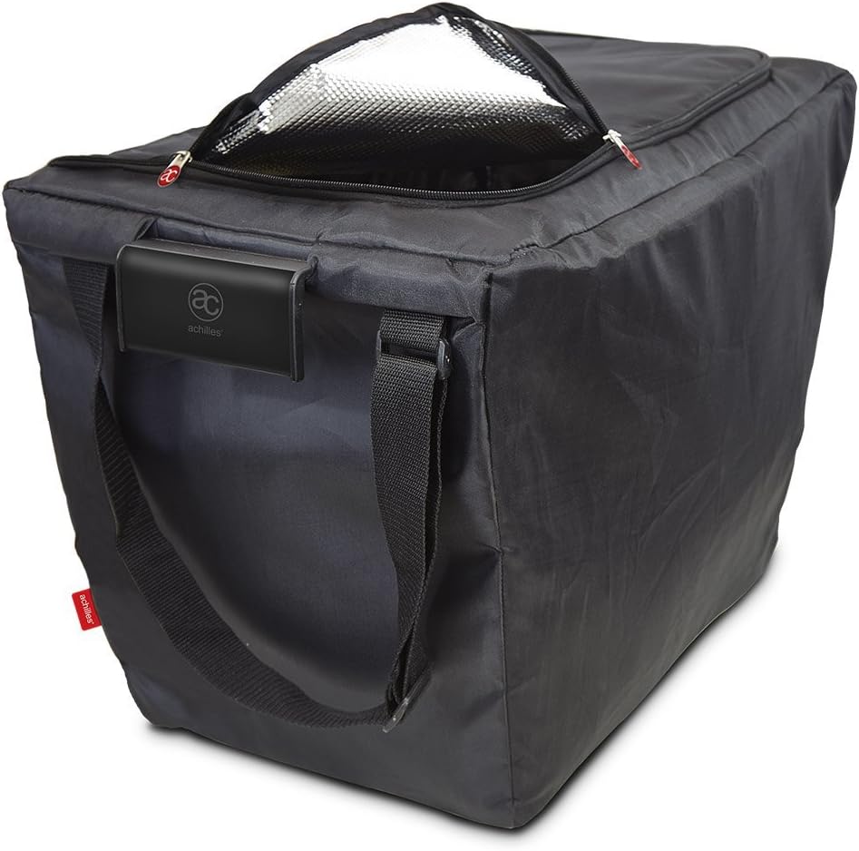 Easy-Freezer Foldable Shopping Trolley Bag Insulated Cooler Bag Shopping Bag Suitable for All Common Shopping trolleys Black 54x35x39 cm