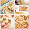 UOON Silicone Baking Mat Sheet Set of 3 - Non Stick Mat Sheets Tray Liner - Reusable BPA Free Professional Silicone Cooking Mats Perfect Bakeware for Baking Cookies, Pastry, Macarons and Pizza 3 Pack