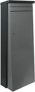 SafePost Eurotrend No.1 großer Standbriefkasten anthrazit & silbergrau 100 x 35,5 cm Briefkasten 901155