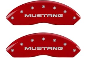 MGP Caliper Covers - Brake Caliper Covers 1999-2004 Ford Mustang - (Mach1 and Bullit, Excludes Cobra) Front and Rear Set - Red