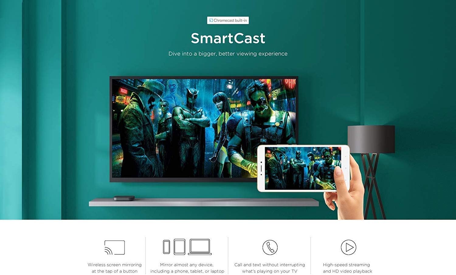 Xiaomi Mi Box S Android TV with Google Assistant Remote Streaming Media Player - Chromecast Built-in - 4K HDR - Wi-Fi - 8 GB - Black: Electronics