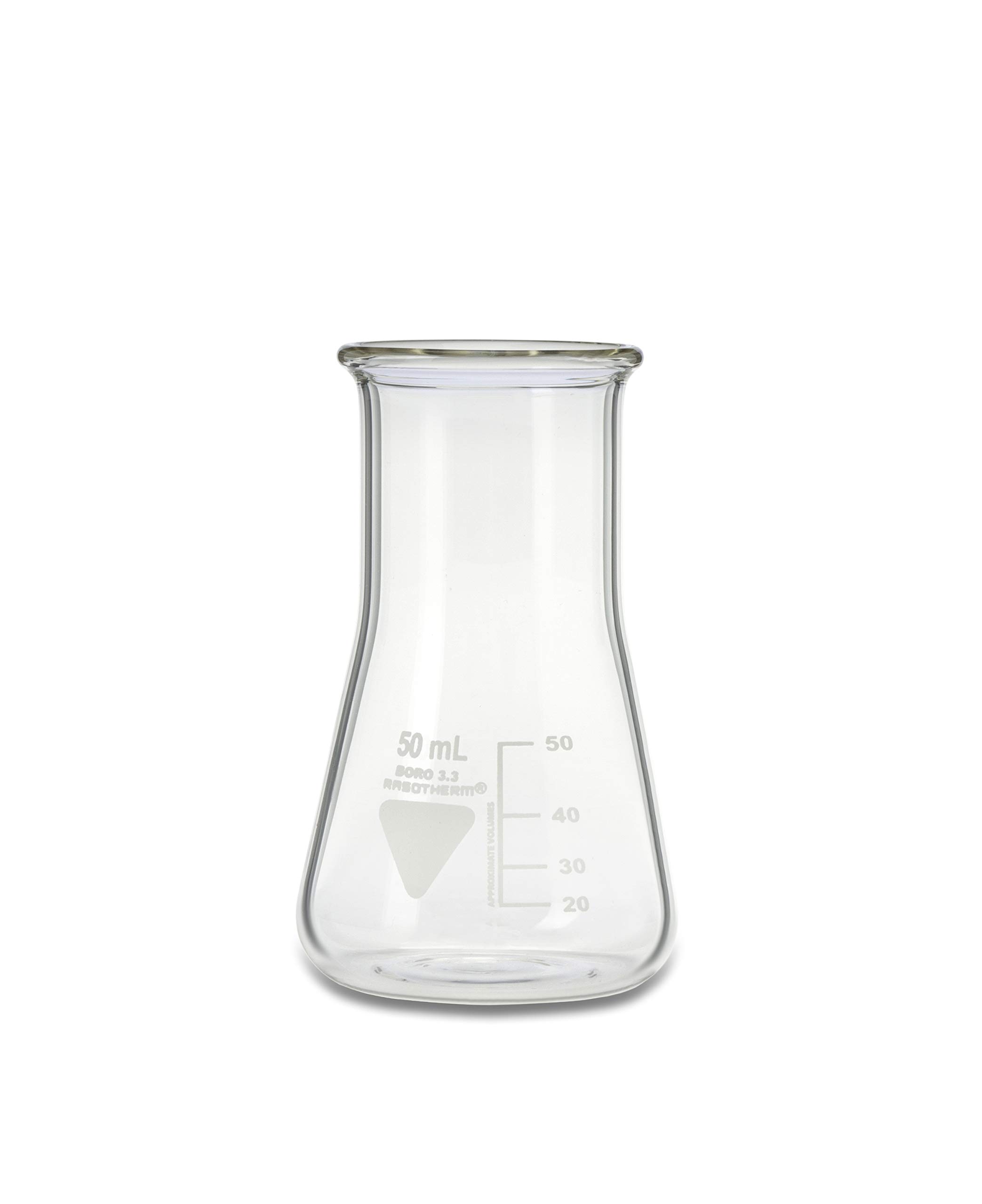 Rasotherm Erlenmeyer flask, wide neck, Boro 3.3, 50 ml