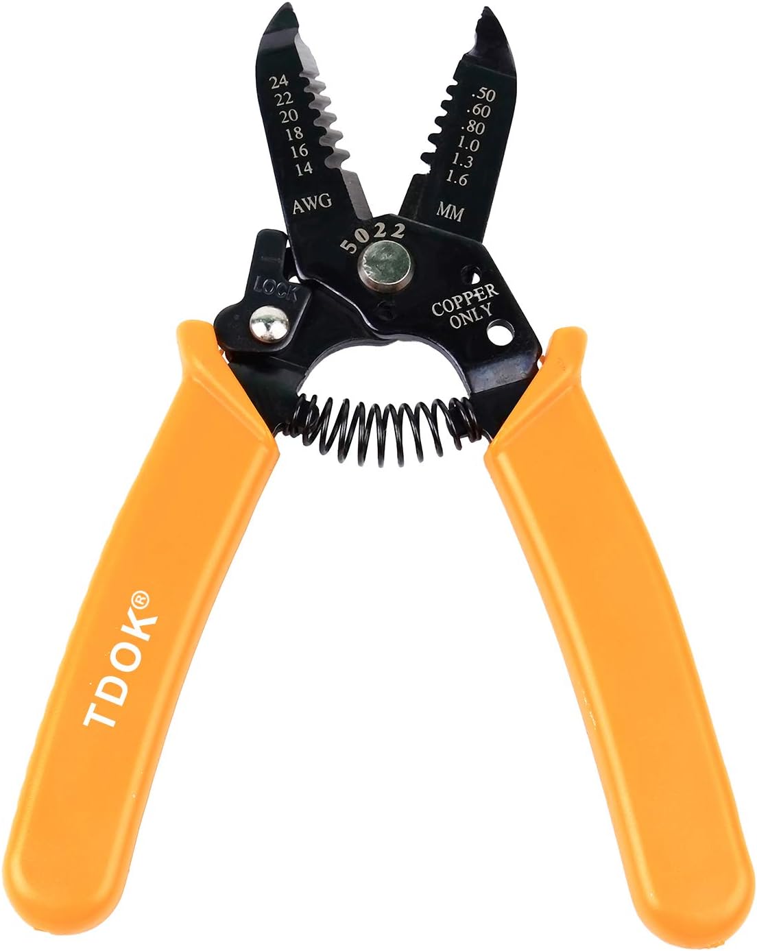 TDOK Wire Stripper Professional Crimping tool Multi-Tool and Crimpers & Pliers Insulated with Cutter 14-24AWG 0.5-1.6MM