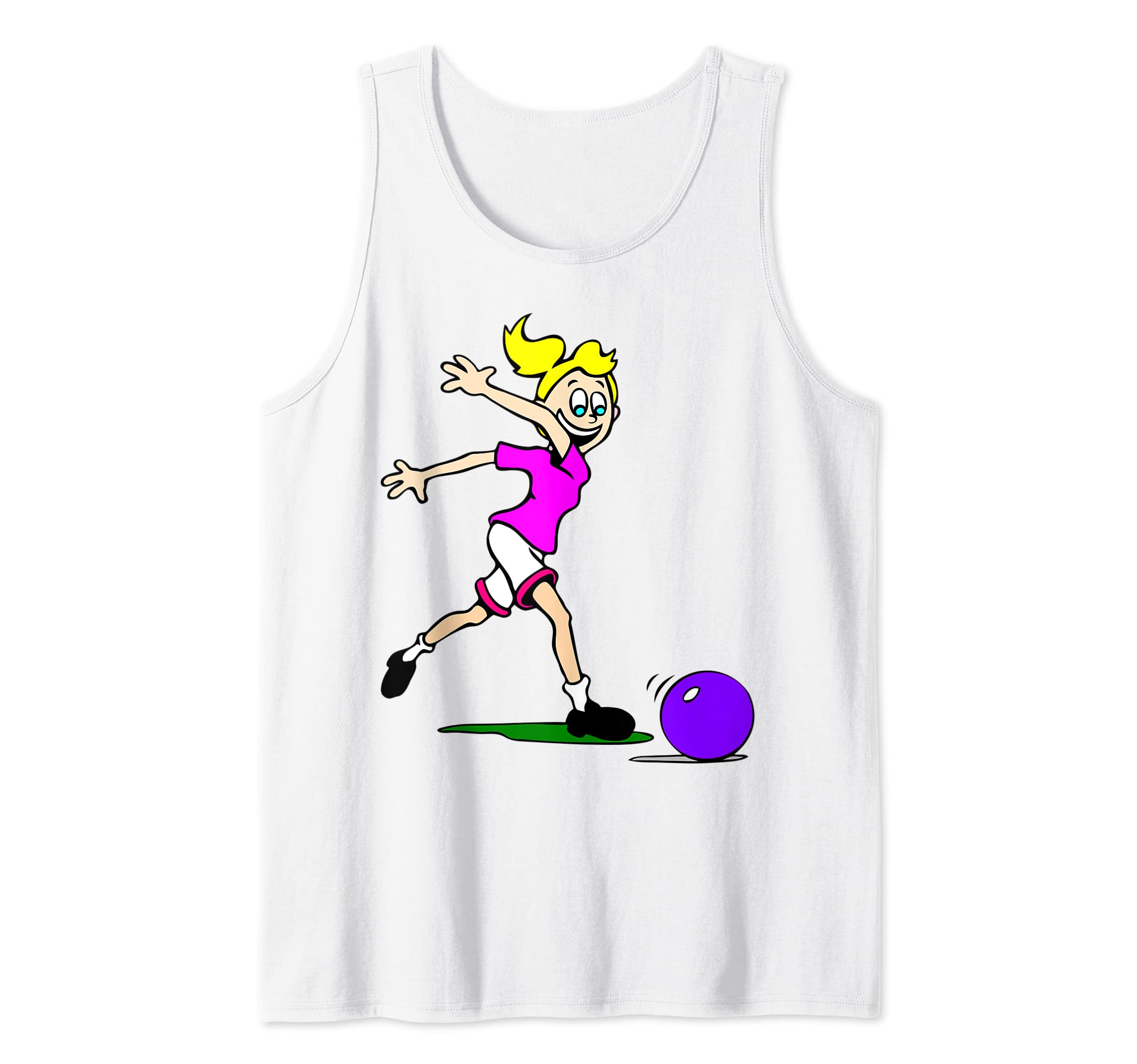 Blonde Bowler Bowling Team Tank Top