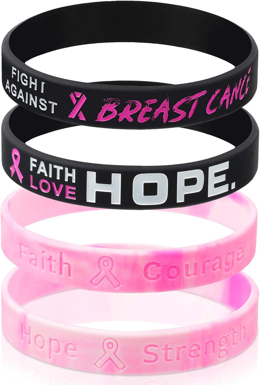 48 Pieces Breast Cancer Bracelets Cancer Awareness