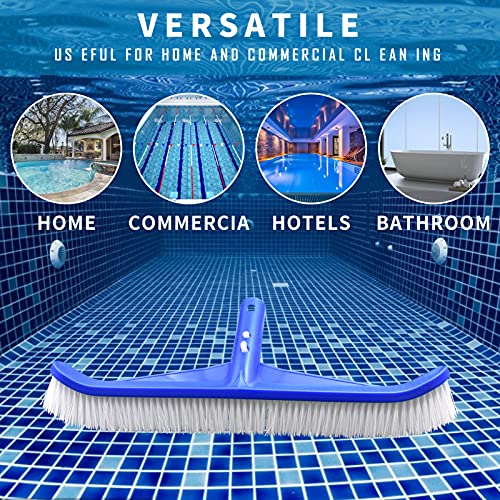 AgiiMan Pool Brush Pool Brushes for Cleaning Pool Walls, 16" Nylon