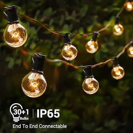 Amazon Com Teletrogy 33ft G40 Globe String Lights 30bulbs
