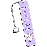 Funny Silly Goose Bookmark, Purple Bookmark, Book Accessories for Reading Lover, Book Marks for Reading Women, Books Accessories for Book Club, Unique Bookmarks Birthday Gift for Girls