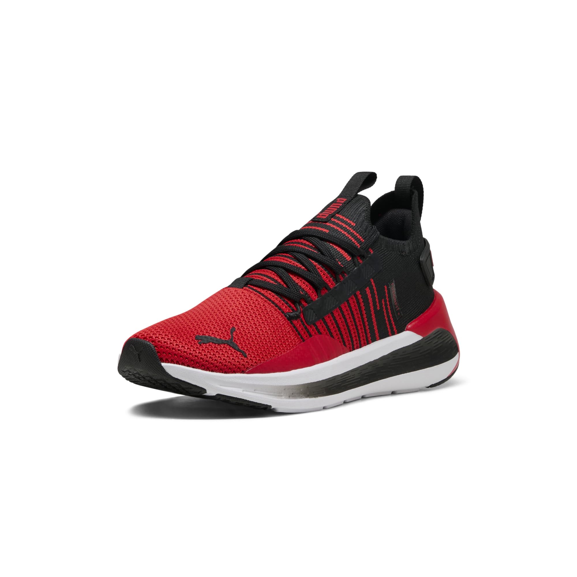 PUMA Men’s Softride Symmetry Fuzion Running Shoes, for All Time Red-Black-White, 11