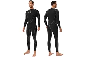 Seaskin Mens 3mm Shorty Wetsuit Womens, Full Body Diving Suit Front Zip Wetsuit for Diving Snorkeling Kayaking Swimming