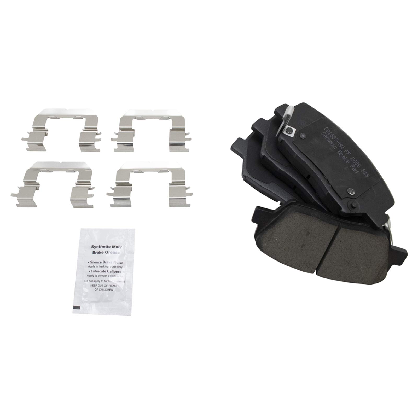 TRQ Front Brake Pads Ceramic Compatible with