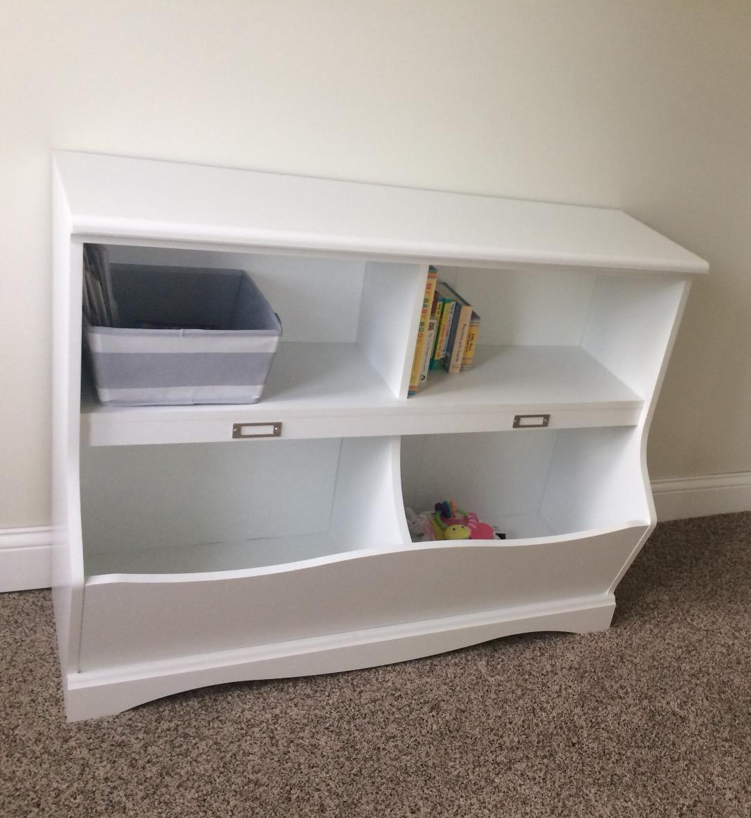 18/mo Finance Sauder Pogo Bookcase/footboard, Soft White finish