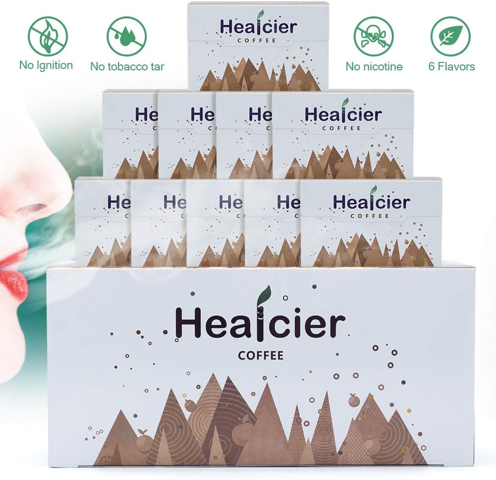 Healcier Stick Heat Stick Extra Tea Sticks Filter Tubes Inhaler no Burn Stick for Heating Device (Coffee, 10)