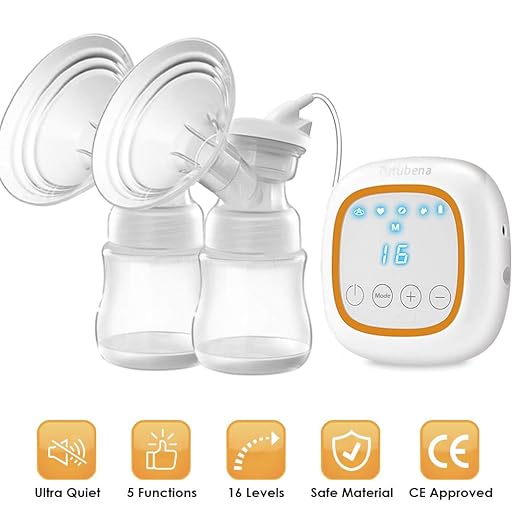 Breast Pump, Portable Electric Breastfeeding Pump Double Set 16