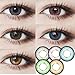 Dicesnow Cosplay Large Diameter 5 Colors Eyes Color Contacts Lens Eyes Makeup Cosmetic(One Piece Gray)