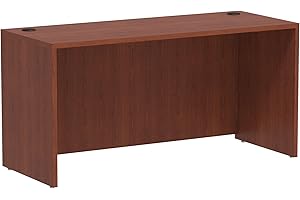Alera Valencia 60 by 24 by 29-12-Inch Credenza Shell, Medium Cherry Frame/Top