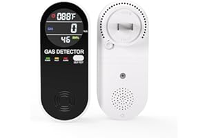 TEYUAN Natural Propane Gas Detector,3 in 1 Plug-in Combustible Gas Leak Detector Monitor(Gas, Temperature and Humidity Display) for Home & RV Leak Alarm for LNG, LPG, Methane (1)