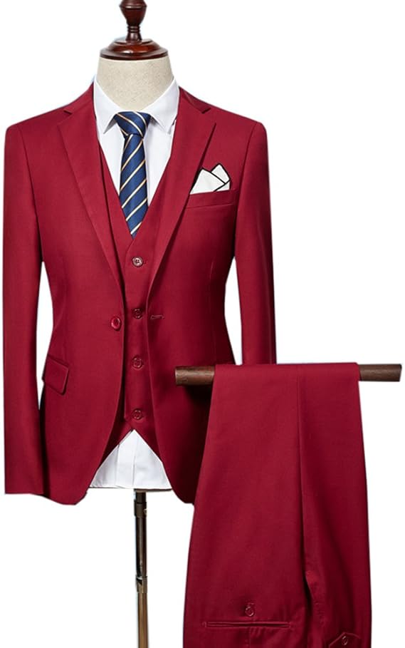 Amazon Co Jp メンズ ワンボタン ピーススーツ スタイリッシュスーツ メンズスーツ 3点セット メンズスーツ スリムスーツ ビジネススーツ ベスト パンツ 紳士服 リクルート 新社会人 メンズ 結婚式 二次会 入学式 卒業式 服 ファッション小物