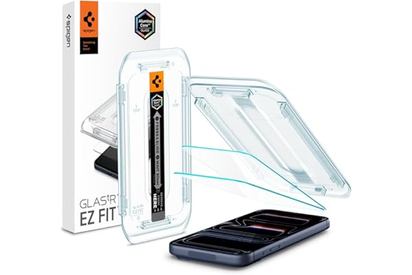 Spigen AluminaCore Tempered Glass Screen Protector designed for iPhone 17 Pro | iPhone 17 | iPhone 16 Pro [2