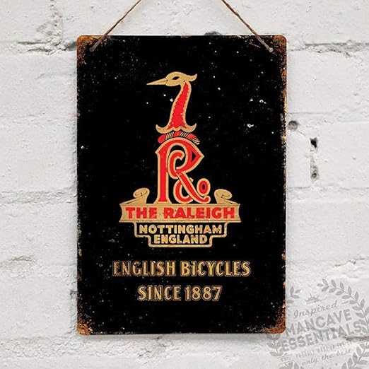 Amazon.de: Raleigh Headbadge Vintage Bike Cycle Steel Tin Sign Metal
