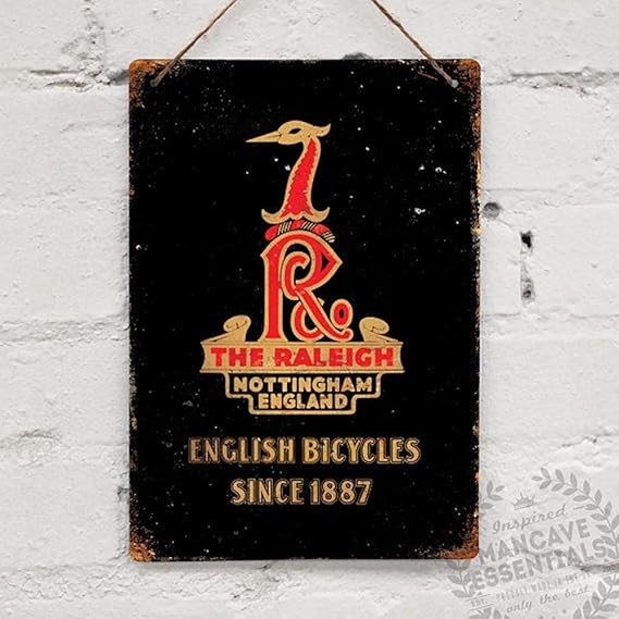 Amazon.de: Raleigh Headbadge Vintage Bike Cycle Steel Tin Sign Metal
