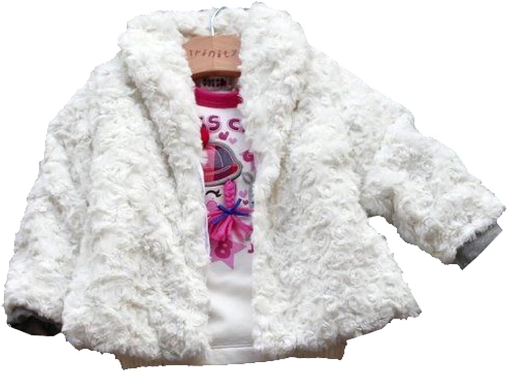 infant white fur coat