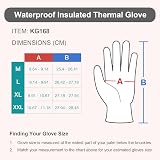 KAYGO Waterproof Thermal Work Gloves - Men Women, Fleece Lined, Warm, Large view 7