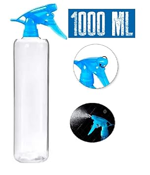 Ionix Refillable Spray Bottle, 1000 Ml Capacity, sanitizer spray bottles empty, sanitizer spray bottle (Transparent)- Pack of (1)