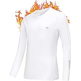 Ewedoos Youth Boys Compression Thermal Shirt Long Sleeve Fleece Undershirts Warm Base Layer for Boy Football Baseball Soccer