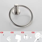 BGL Brushed Towel Ring 304 Stainless Steel Wall-Mounted Bathroom Rail Ring view 5