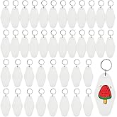 LOTMER 20/30/40/80 PCS Hotel Keychain Blank with Key Rings, 60 Colors Motel Key Chains for DIY Keychains