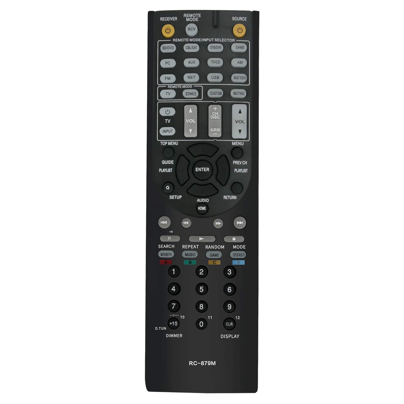 VINABTY RC879M RC-879M Replacement Remote Control Fit for ONKYO AV Receiver HT-R393 TX-NR515 TX-NR535 TX-SR333