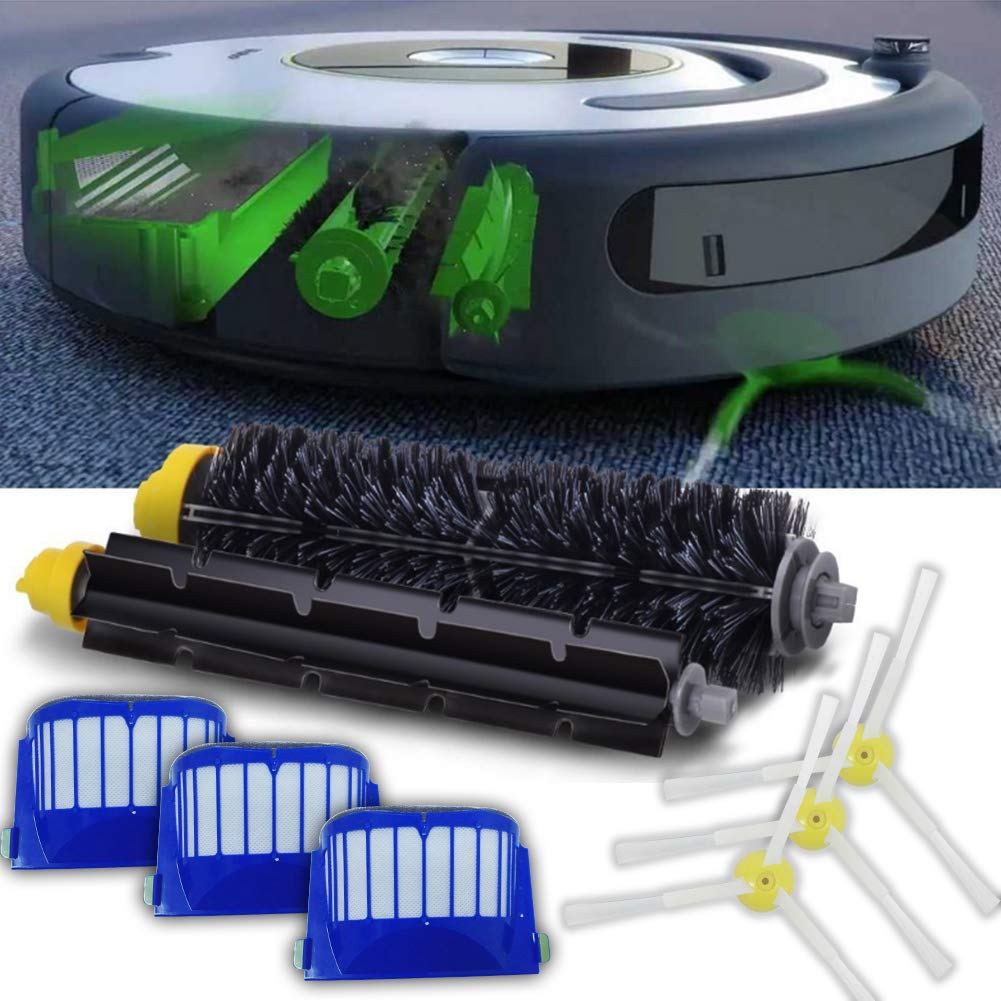 Kit Cepillos Repuestos de Accesorios para Aspiradoras iRobot Roomba Serie 600 605 610 615 616 620 625 630 631 632 639 650 651 660 670 671 680 681 691-15PCS
