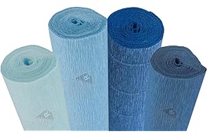 Italian Crepe Paper roll 180 gram - 557 STEEL BLUE