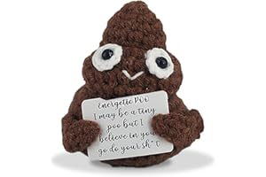 CARAFAST Funny Gifts Positive Mini Poop Cute and Funny White Elephant Gift Suitable for Birthday Christmas Gag Gifts (Fat)