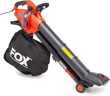 Fox 4in1 Leaf Blower Vacuum 3000w Garden Shredder Vac 45l With Telescopic Tube And Macerating Blades Amazon Co Uk Garden Outdoors
