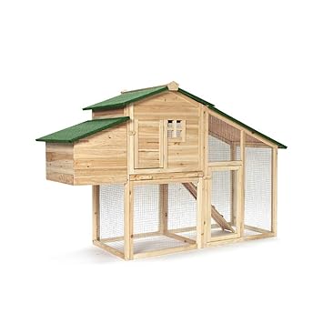 Poulailler Bois Avec Pondoir 172 X 110 X 64 Cm Ose Gris