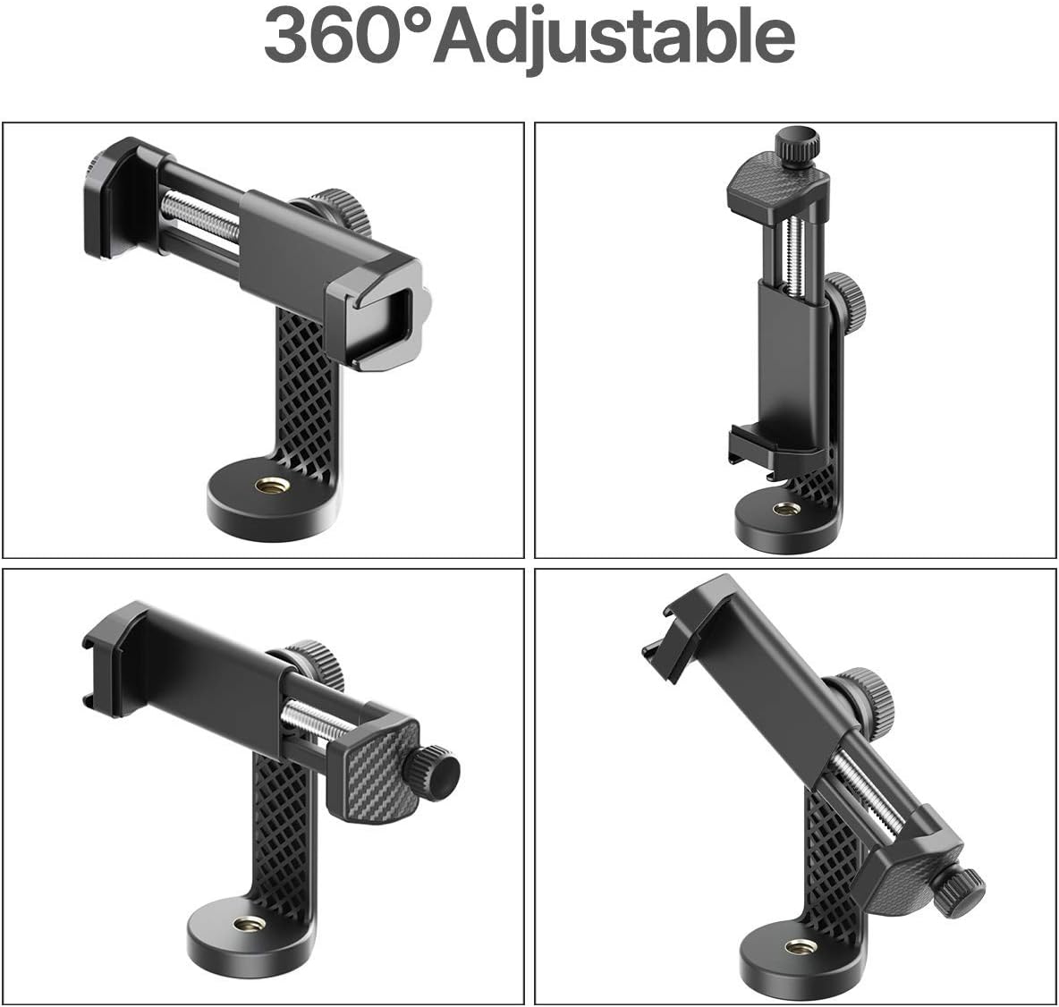 Ulanzi ST-17 Phone Tripod Mount with Cold Shoe Smartphone Tripod Adapter Cell Phone Holder for iPhone 11/11 Pro/11 Pro Max/X/XS/Xs Max : Camera & Photo