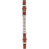 Weaver Leather Single Flat Link Nickel Plated Chain Curb Strap, Canyon Rose, 4 1/2"