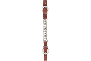 Weaver Leather Single Flat Link Nickel Plated Chain Curb Strap, Canyon Rose, 4 1/2"