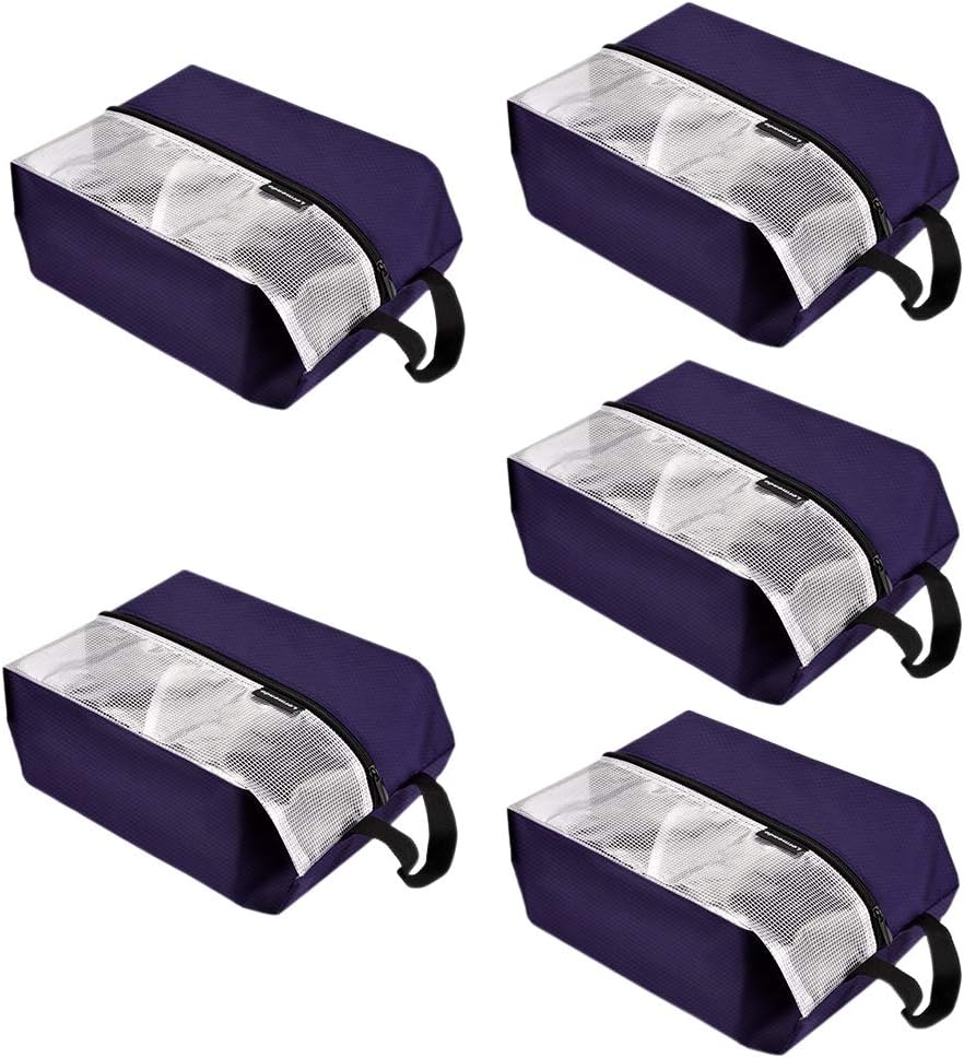 Lermende Travel Shoe Bags Waterproof Nylon Organizer Storage Tote Pouch 5pcs