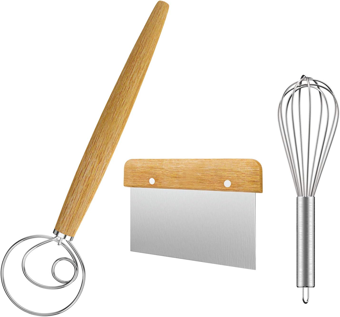Acerich 13.5 Inch Stainless Steel Danish Dough Whisk Dutch