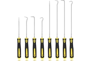 Aleric 8 Pieces Pick and Hook Tools Set, Precision Automotive Pick Tool for Car Auto Oil Seal, Pick Set Mechanic, Picks Tool Set to Remove Hoses and Gaskets, Pick Hooks Puller Remover Kit