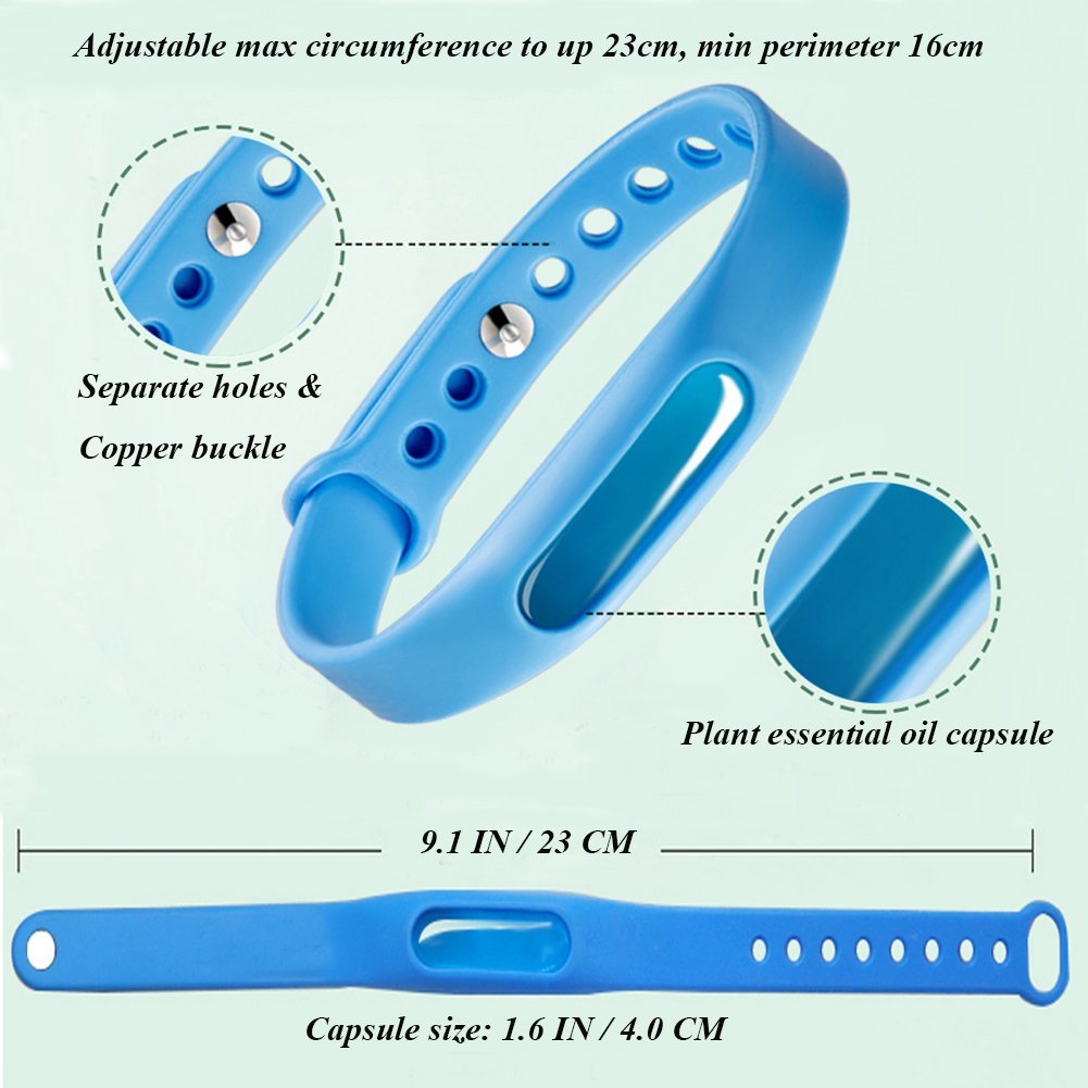 All Natural Mosquito Repellent Bracelets Waterproof Anti Mosquito Bracelet Wristband for Kids Adult 90 Days Protection Non Spray Deet Free Kiveta