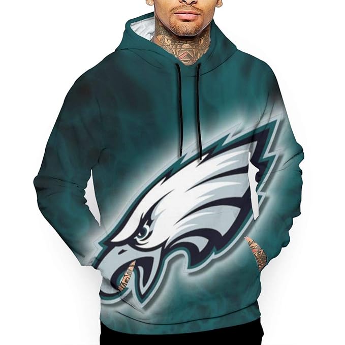 VF Philadelphia Eagles Hoodies Mens 3D Graphic Pullover Hooded