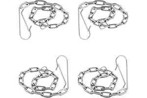 4 Piece Stainless Steel Toilet Flapper Chain with Hooks and Triangle Ring Bar Loop Chain,25cm Toilet Flapper Lift Chain,Fits 