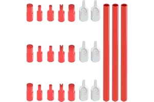 TIEEC Butane Tank Adapter - 3 Sets Butane Nozzle Tips - 6 Kinds Lighter and Torch Refill or Release Adaptor - Butane Nozzle for Gas Refill Adapter for All Nozzle's (Red)